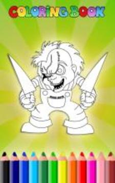 Killer Chucky Coloring Game游戲截圖3