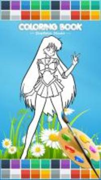 Coloring Sailor Girls游戲截圖2