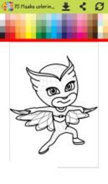How to color Pj with mask ( painting games Pj )游戲截圖2