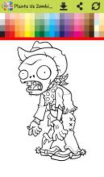How to color Plants and Zombies ( painting games )游戲截圖2