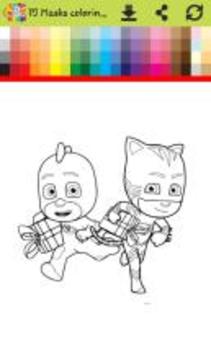 How to color Pj with mask ( painting games Pj )游戲截圖3