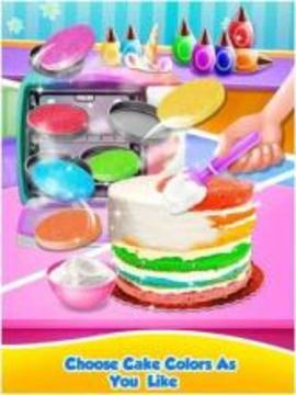 Unicorn cake - rainbow cake游戲截圖2