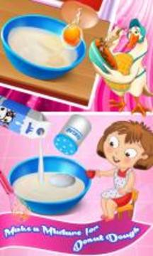 Sweet Donut Maker Party - Kids Donut Cooking Game游戲截圖3