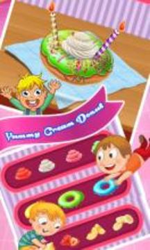 Sweet Donut Maker Party - Kids Donut Cooking Game游戲截圖5