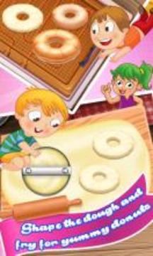 Sweet Donut Maker Party - Kids Donut Cooking Game游戲截圖4