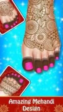 Indian Bride Mehandi Salon游戲截圖4
