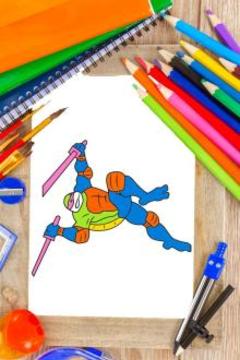 Coloring Game: for Draw Turtle Ninja游戏截图1