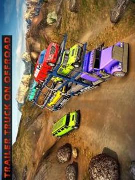 OffRoad Car Transporter Trailer Truck Game游戲截圖2
