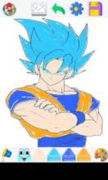 Goku super saiyan coloring游戲截圖2