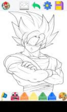 Goku super saiyan coloring游戲截圖1