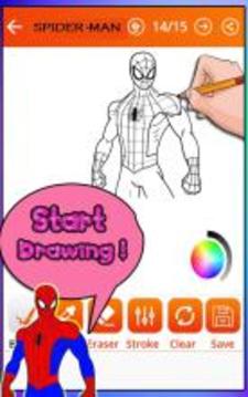 How To Draw Spider-Man (Spider Drawing)游戲截圖1