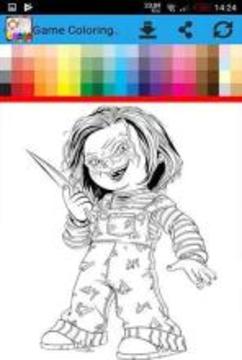 coloring book for killer chucky游戲截圖1