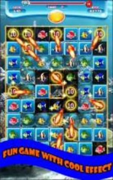 Match-3 Fish World游戲截圖4