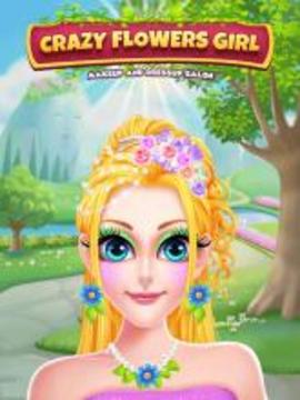 Crazy Flower Girl Makeup and Dressup Salon游戲截圖1