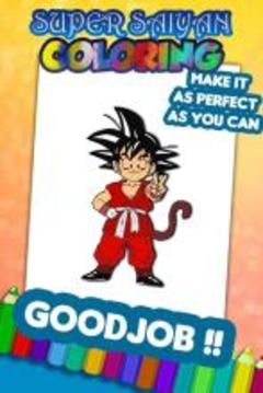 Super Saiyan Coloring Games游戲截圖3