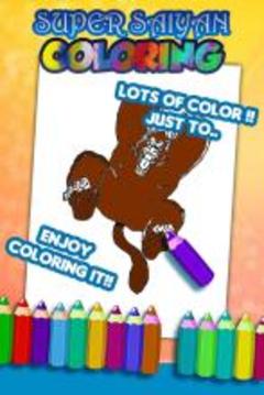 Super Saiyan Coloring Games游戲截圖2