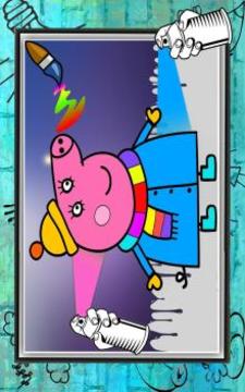Peepa pig Coloring book游戲截圖1