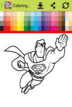 Coloring book for justice heroes游戲截圖3