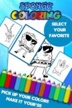 Sponge Coloring Game游戲截圖1