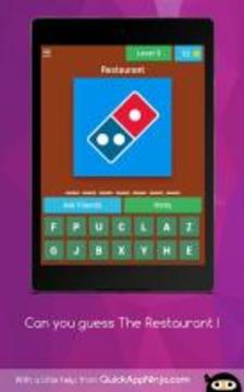 Can you guess the restaurant quiz - logo game游戲截圖3