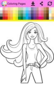 Coloring Book Barbi游戲截圖4