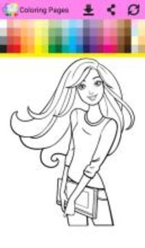 Coloring Book Barbi游戲截圖1