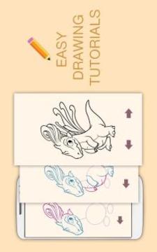 Draw Drawings Legendary Dragons and Monsters Mania游戲截圖1