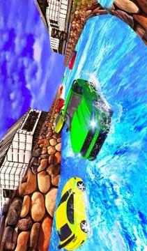 Water Slide Real Car Racing游戲截圖2