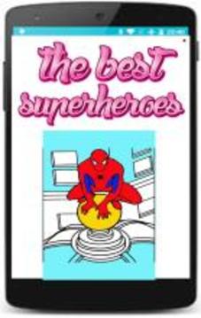 spider superheroes coloring pages game for kids游戲截圖4