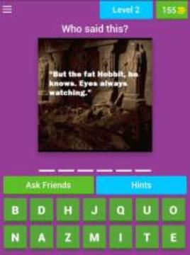 Quiz Lord of the Rings Quotes游戲截圖3