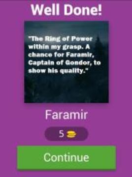 Quiz Lord of the Rings Quotes游戲截圖4
