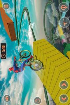 Impossible Superhero Hill Climb BMX Stunt Racing游戲截圖4