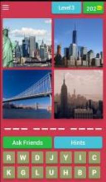 4 Pics 1 Word : The City Quiz游戲截圖4
