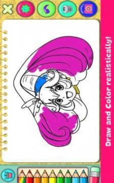 Glitterr Doki forces Coloring Book游戲截圖1