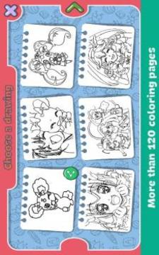 Glitterr Doki forces Coloring Book游戲截圖2