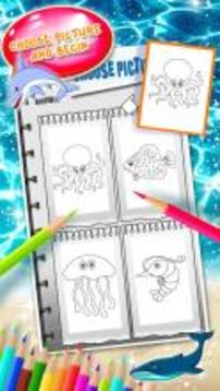 海生物著色書游戲截圖3