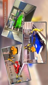 豪華汽車廠3D - 車間車庫游戲游戲截圖4