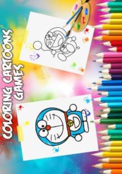 * Superhero Nobita Coloring Doraemon Pages游戲截圖1
