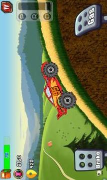 McQueen Monster Cars 1 Hill Racing游戲截圖1