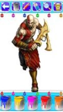 god of warriors coloring kratos by fans游戲截圖3