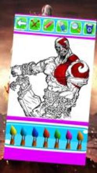 god of warriors coloring kratos by fans游戲截圖5