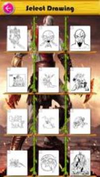 god of warriors coloring kratos by fans游戲截圖4