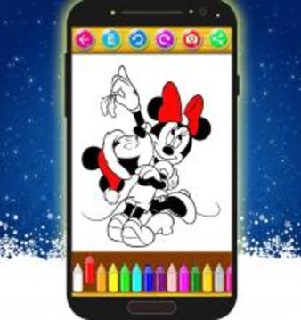How To Color Minnie Mouse -Christmas With Mickey游戲截圖2