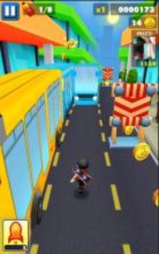 Subway Ninja Run:Surfer in the road游戲截圖1
