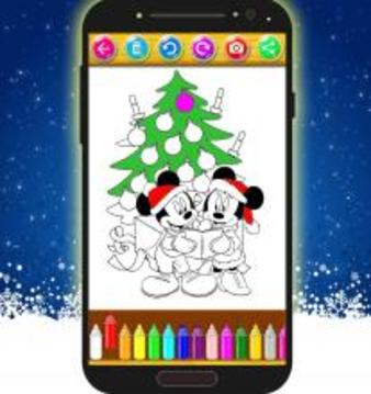How To Color Minnie Mouse -Christmas With Mickey游戲截圖1