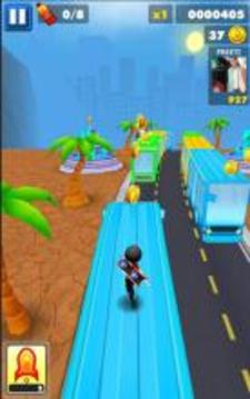 Subway Ninja Run:Surfer in the road游戲截圖4