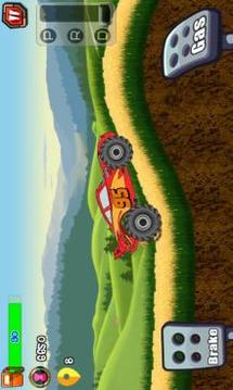 McQueen Monster Cars 1 Hill Racing游戲截圖2