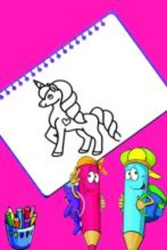 Coloring Unicorn Sandbox Color by Page Book游戲截圖4