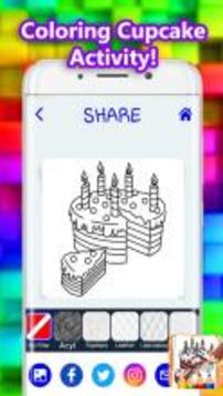 Cupcake Mandala coloring book游戲截圖5