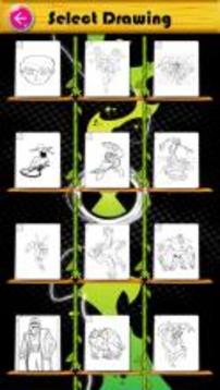Coloring pages for Ben Alien ultimate 10游戲截圖2